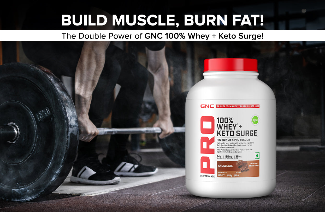 Build Muscle, Burn Fat: The Double Power of GNC 100% Whey + Keto Surge