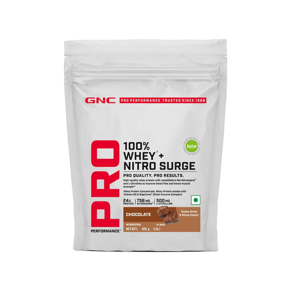 GNC 100% Whey + Nitro Surge