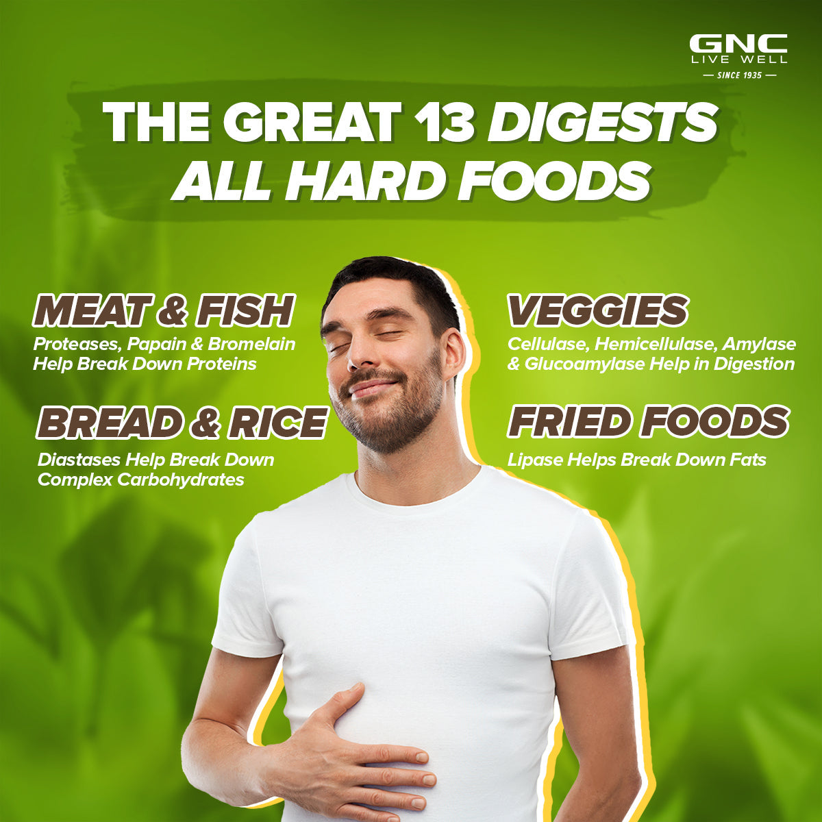 GNC Natural Brand Super Digestive Enzymes - Supports Healthy Digestion & Relieves Stomach Discomfort