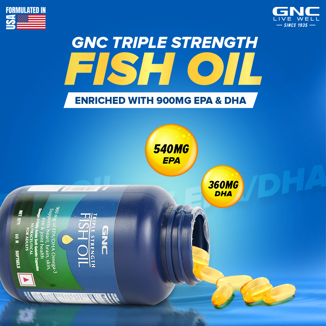 GNC Triple Strength Fish Oil| Expiry - 2026-01-31