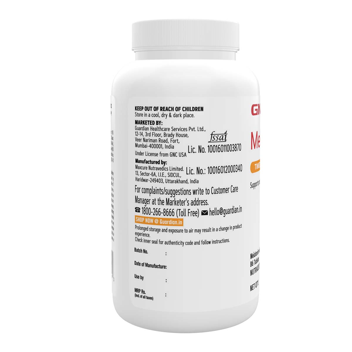 GNC Melatonin With Vitamin B6 - Tablets Promotes Restful Sleep & Relaxation