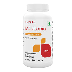GNC Melatonin 3 mg -  With Vitamin B6 Tablets - Promotes Restful Sleep & Relaxation
