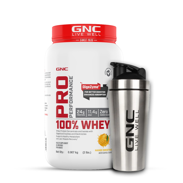 GNC Pro Performance 100% Whey Protein -2 lbs with Shaker