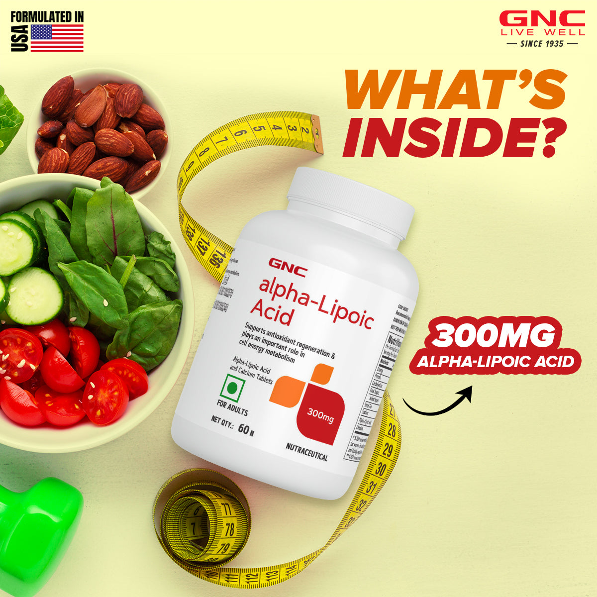GNC Alpha-Lipoic Acid 300mg (Clearance Sale)| Expiry - 2026-02-28