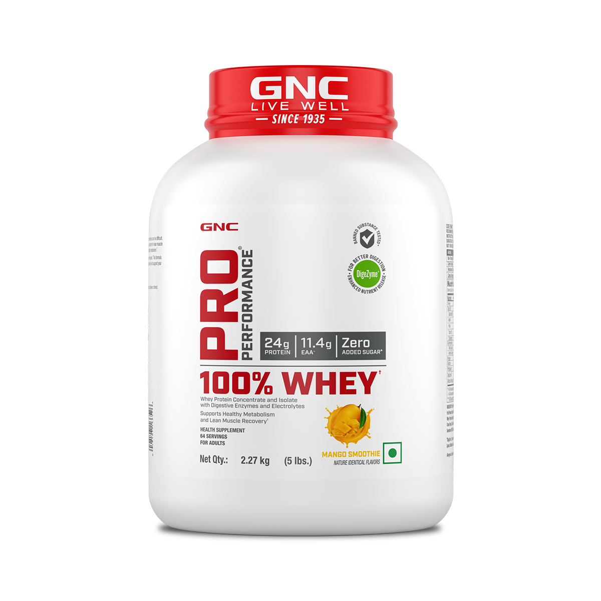 100% Whey Protein 5lbs Mango Smoothie - Clearance | Expiry - 2026-04-30