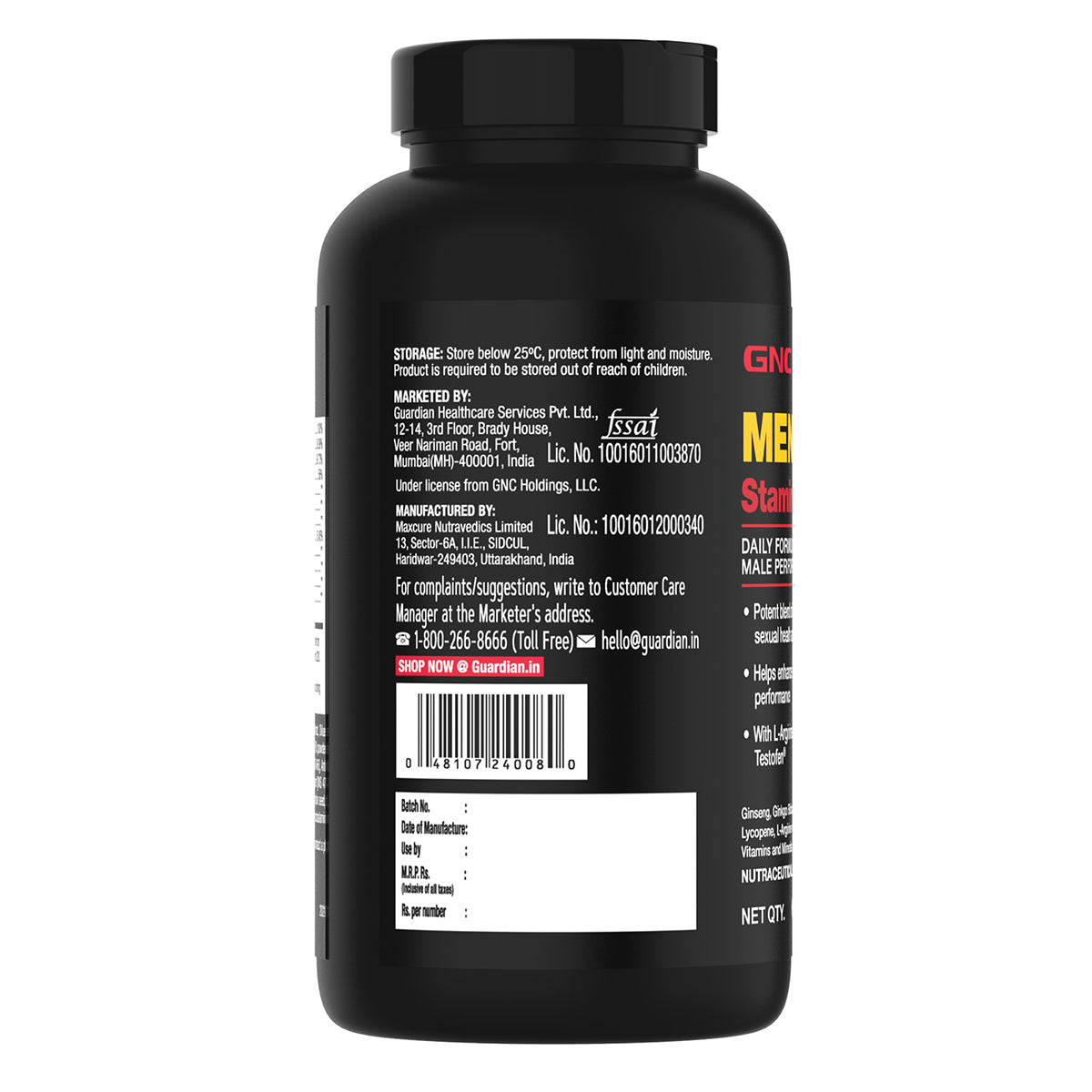 GNC Men's Staminol Max - Testosterone Booster for Long-Lasting Performance & Stamina - Free Fish Oil 1000mg