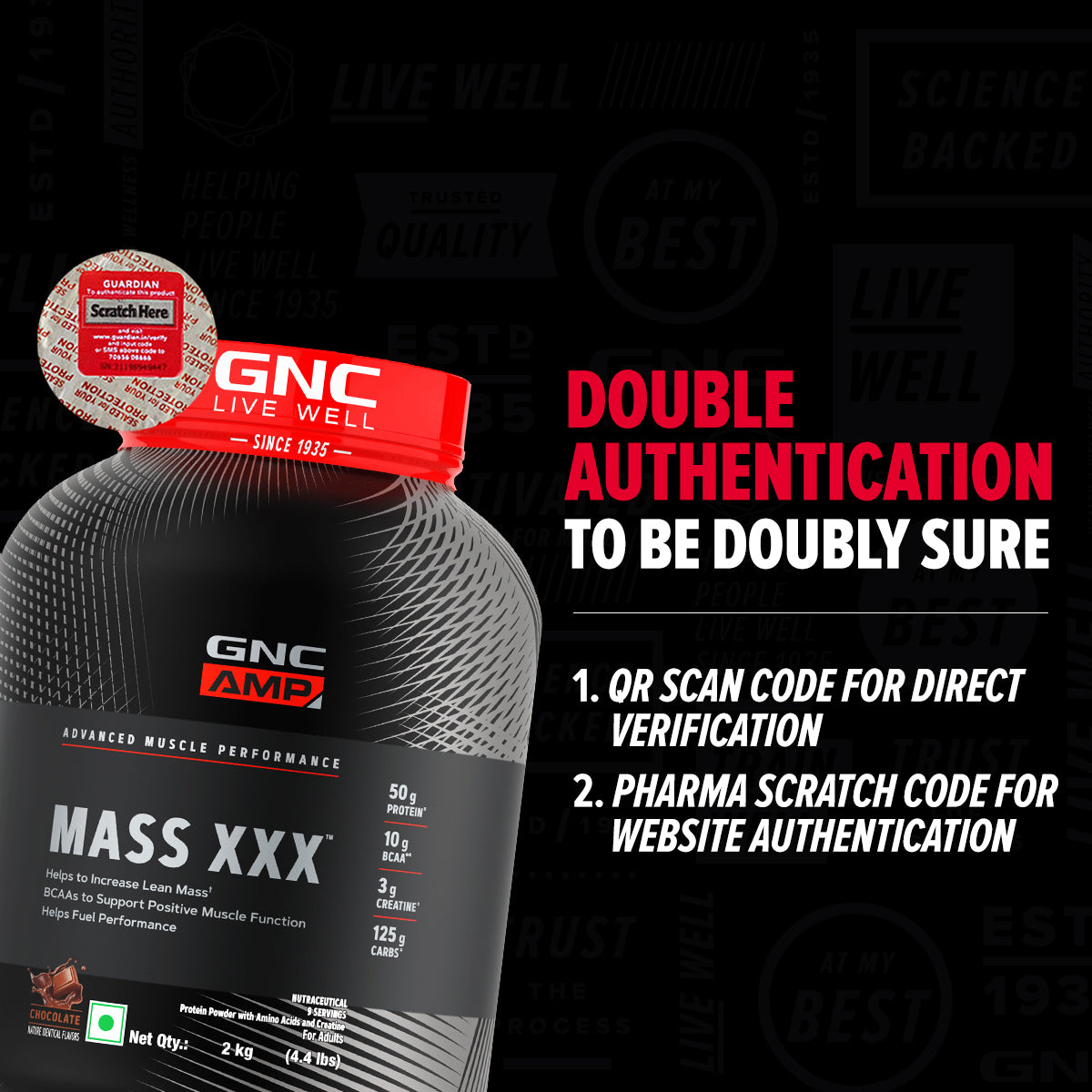 GNC AMP Amplified Mass XXX - Advanced Lean Muscle Mass Gains | Muscle Energy & Pump