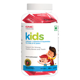 GNC milestones kids Calcium + Vitamin D Gummies - For Healthy Bones & Teeth In 2-12Y Kids