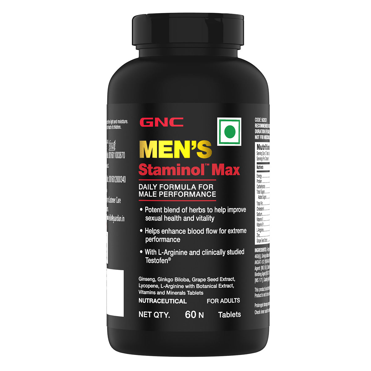 GNC Men's Staminol Max 60 Tablets GNC India