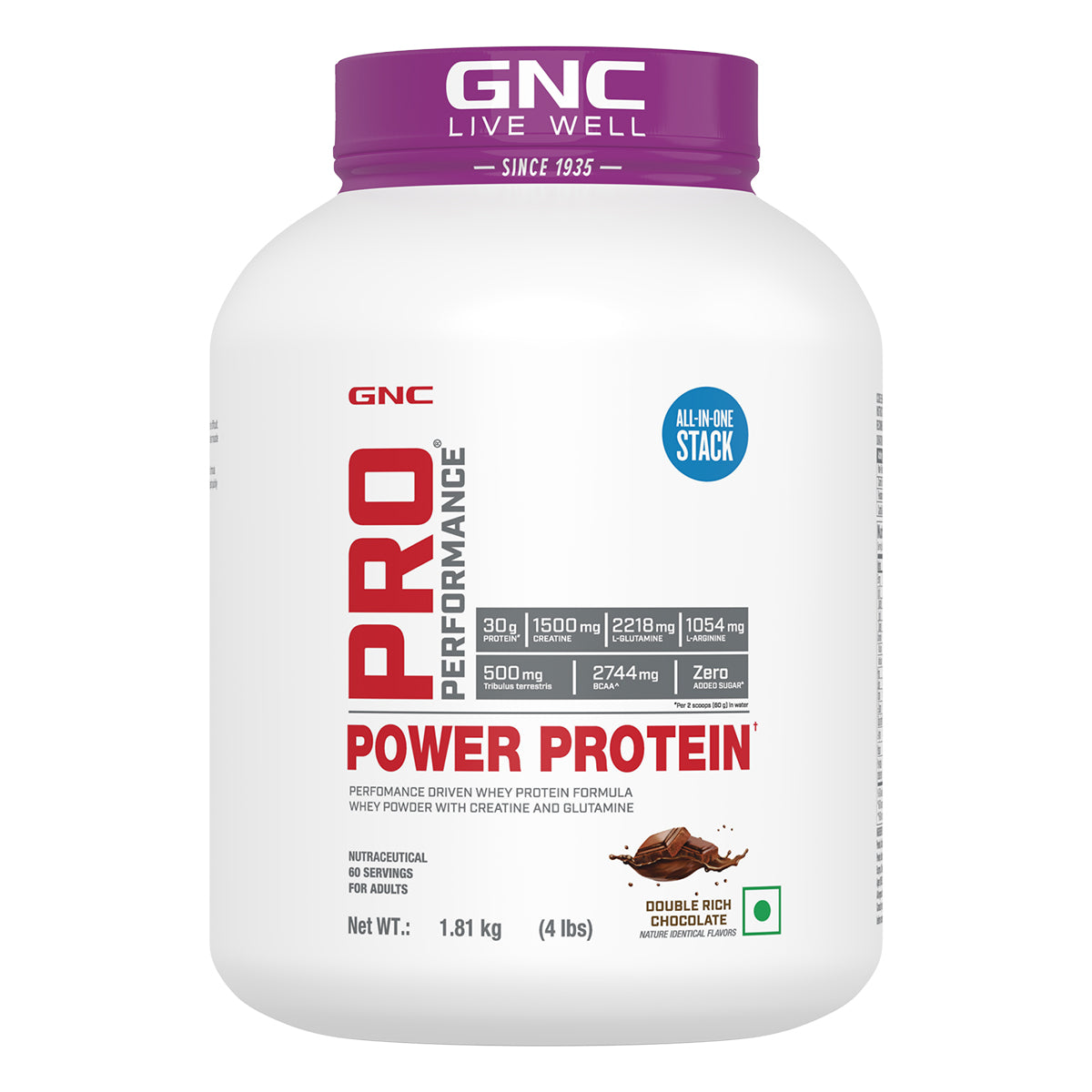 GNC Pro Performance Power Protein 4 lbs with Gym Kit - Helps Build Muscle Strength & Recovery 