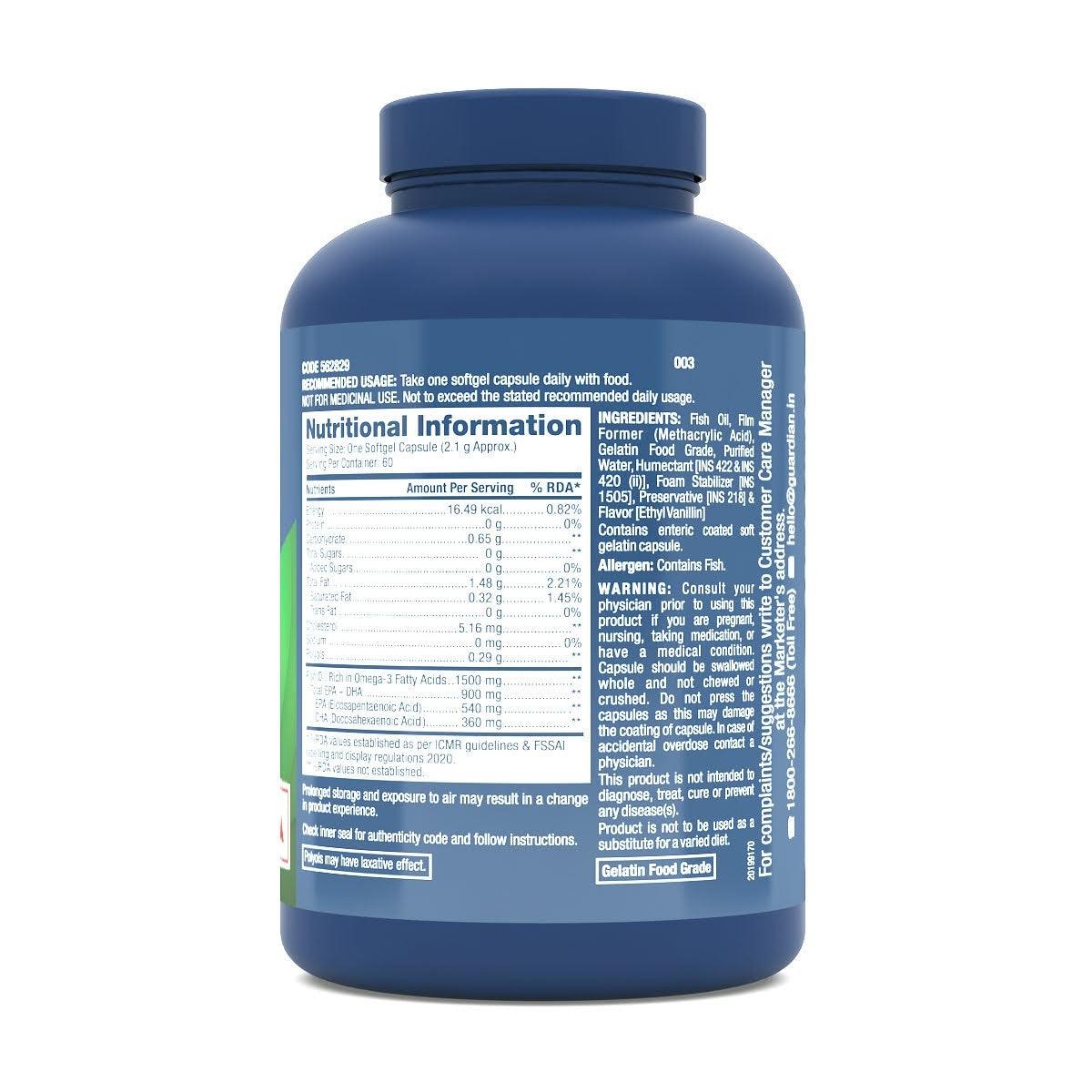 GNC Triple Strength Fish Oil| Expiry - 2026-01-31