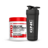 GNC Pro Performance Creatine Monohydrate 100g +GNC Embossed Steel Shaker with Bottom Opening - 750ml