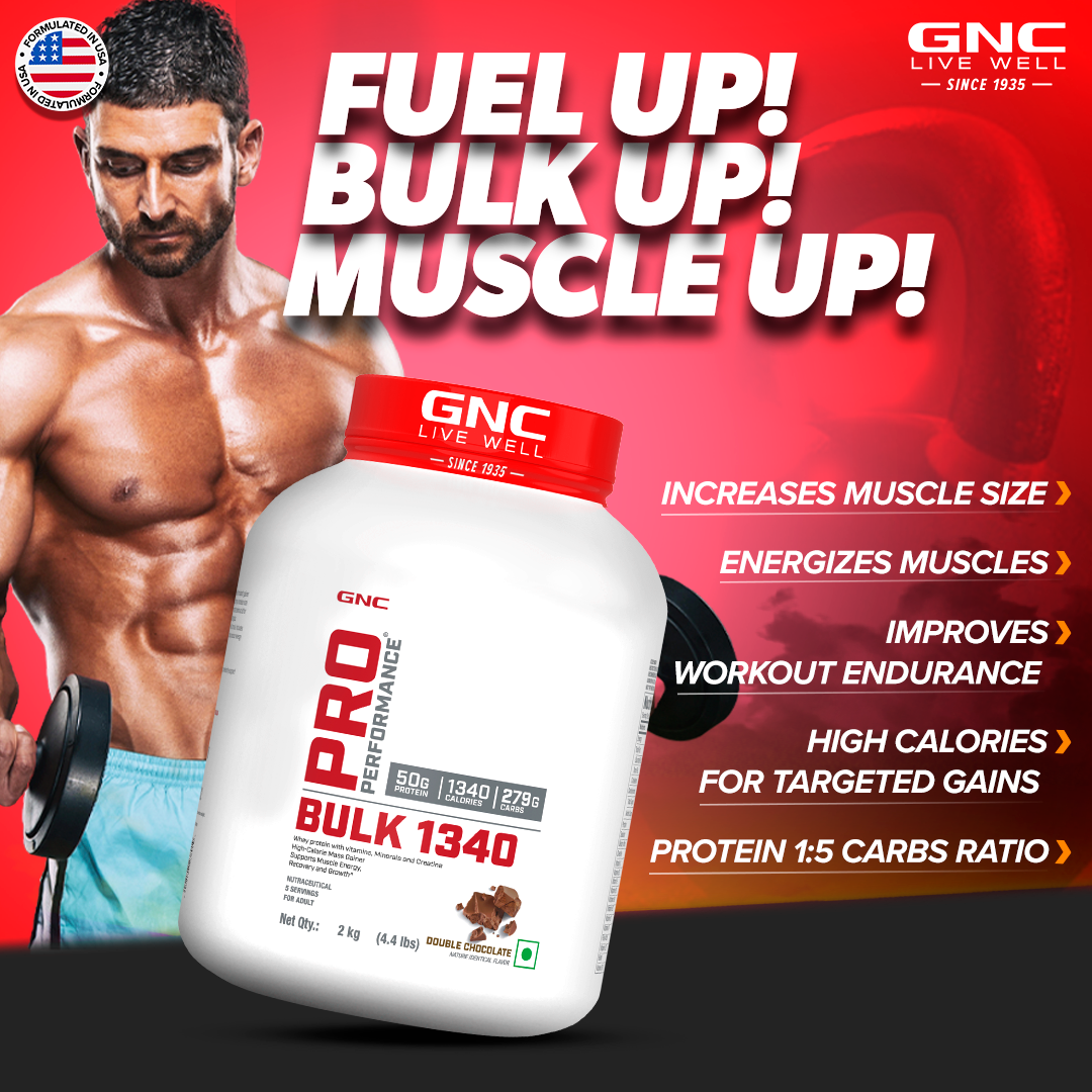 GNC Pro Performance Powder Bulk 1340 - Gain Healthy Weight & Muscle Mass