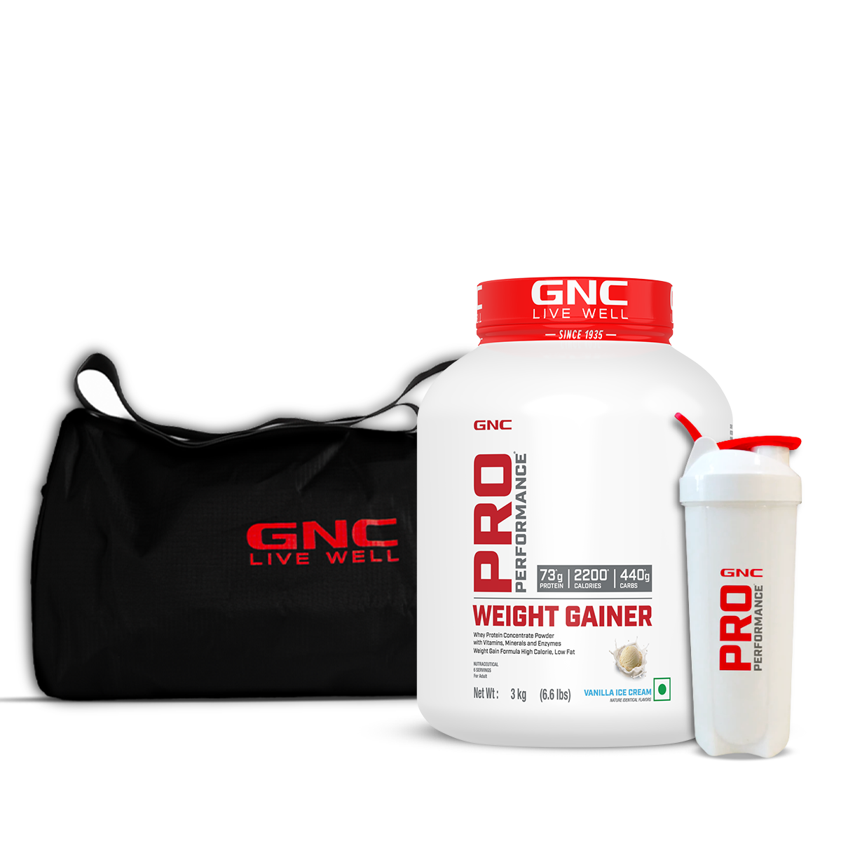 Gain & Flex Combo - | Weight Gainer with Gym Bag & Shaker | High-Calorie Formula For Healthy Body Gains