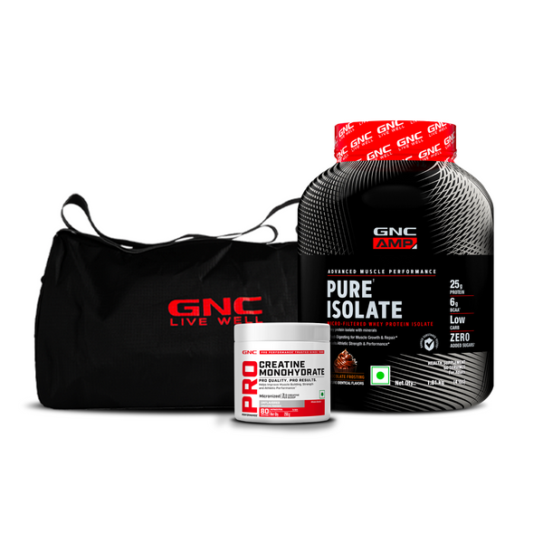 GNC AMP Pure Isolate (Low/Zero Carb) With Gym Bag