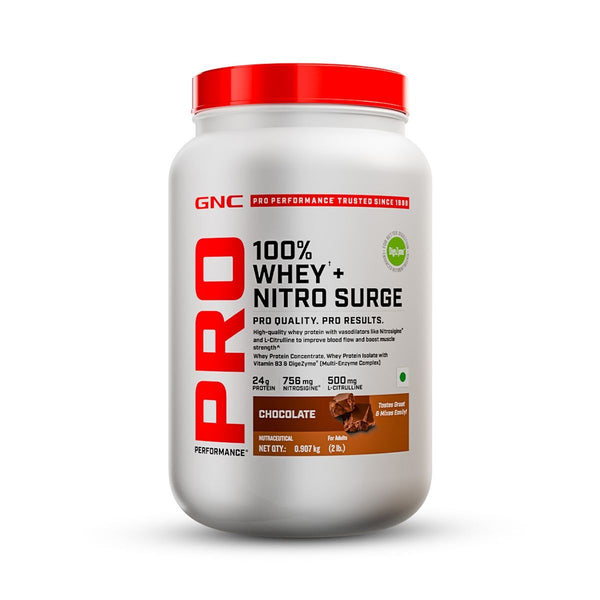 GNC 100% Whey + Nitro Surge