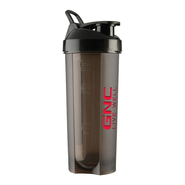 Free GNC BPA-Free Black Plastic Shaker - 650ML