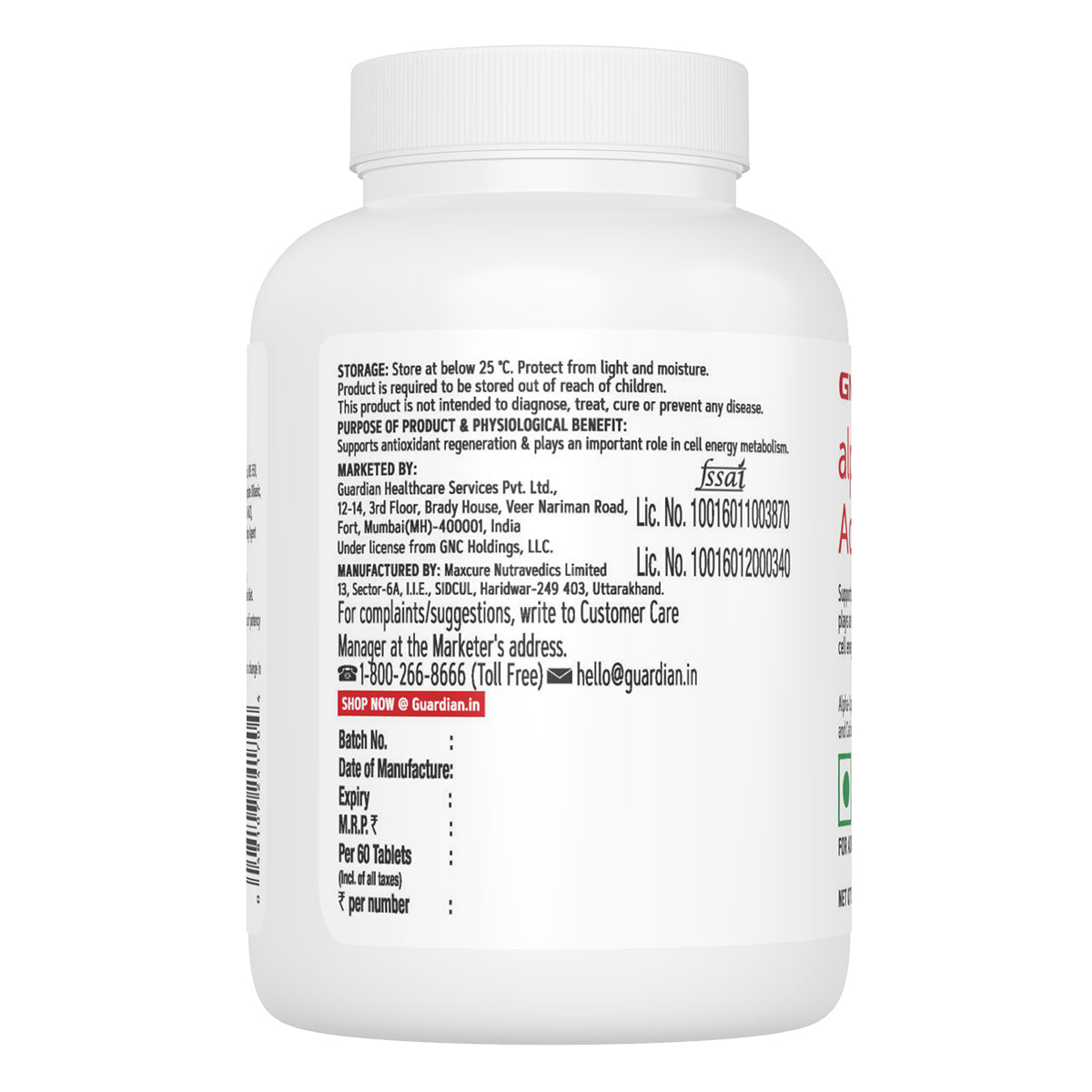 GNC Alpha-Lipoic Acid 300mg (Clearance Sale)| Expiry - 2026-02-28