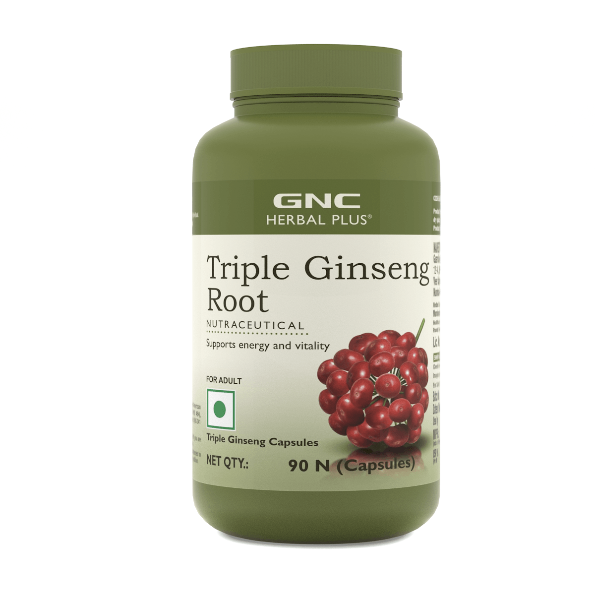 GNC Herbal Plus Triple Ginseng Root - Boosts Sexual Energy & Vitality