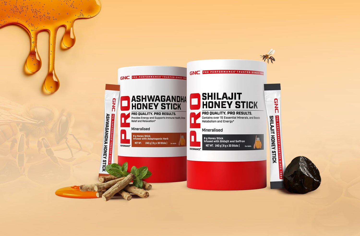 GNC Shilajit Honey stick & Ashwagandha Honey stick Explained: Benefits, Uses & Why You Need Both