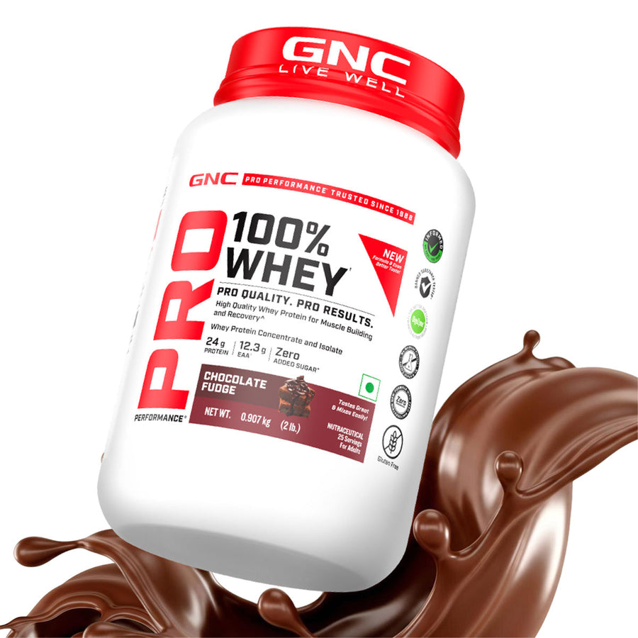 GNC Pro Performance 100% Whey (New Formulation) 2 lbs Chocolate fudge - 2 lbs / Chocolate Fudge