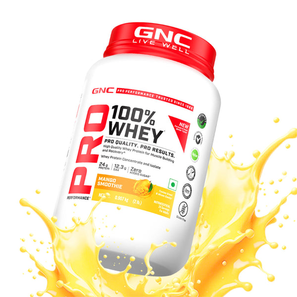 GNC Pro Performance 100% Whey (New Formulation) 2 lbs Mango Smoothie