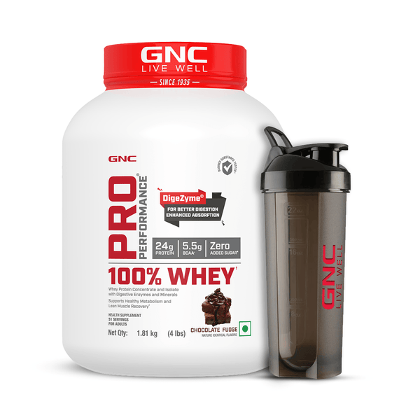 GNC Pro Performance 100% Whey Protein 4 lbs with Shaker