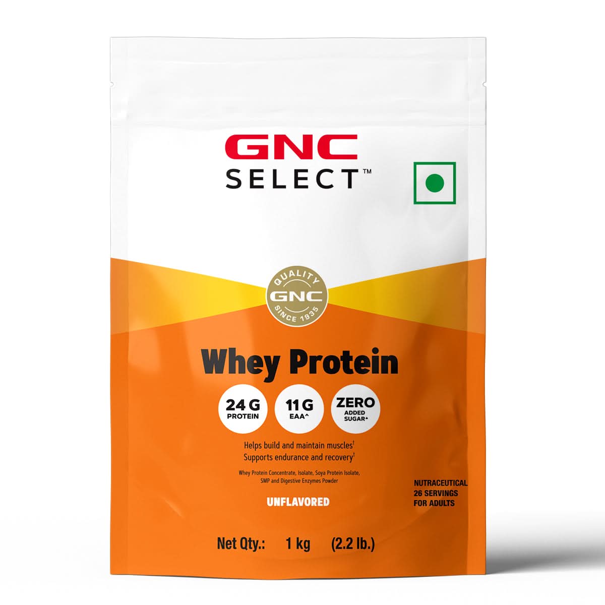 GNC Select Whey Protein (1kg Unflavored) - 1 kg / Unflavored