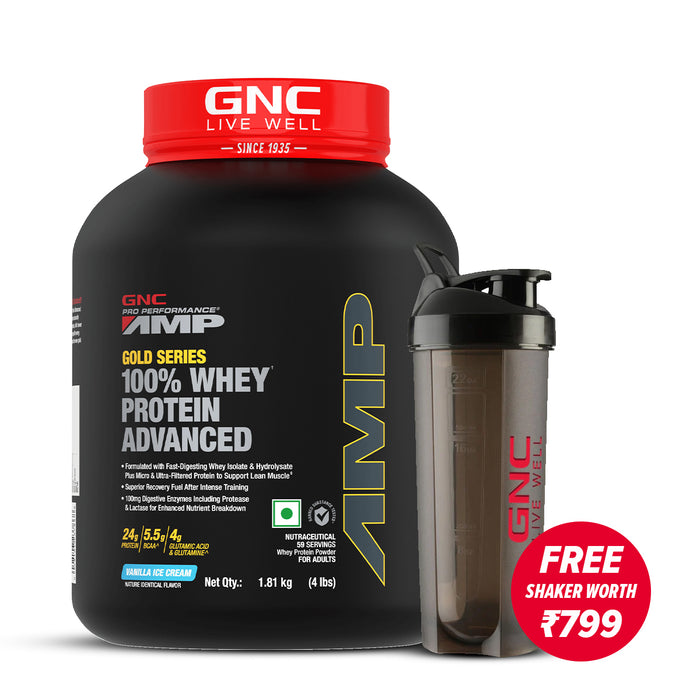 GNC AMP Gold Series 100 Whey Protein Advanced 2 lbs Double Rich Chocolate GNC India