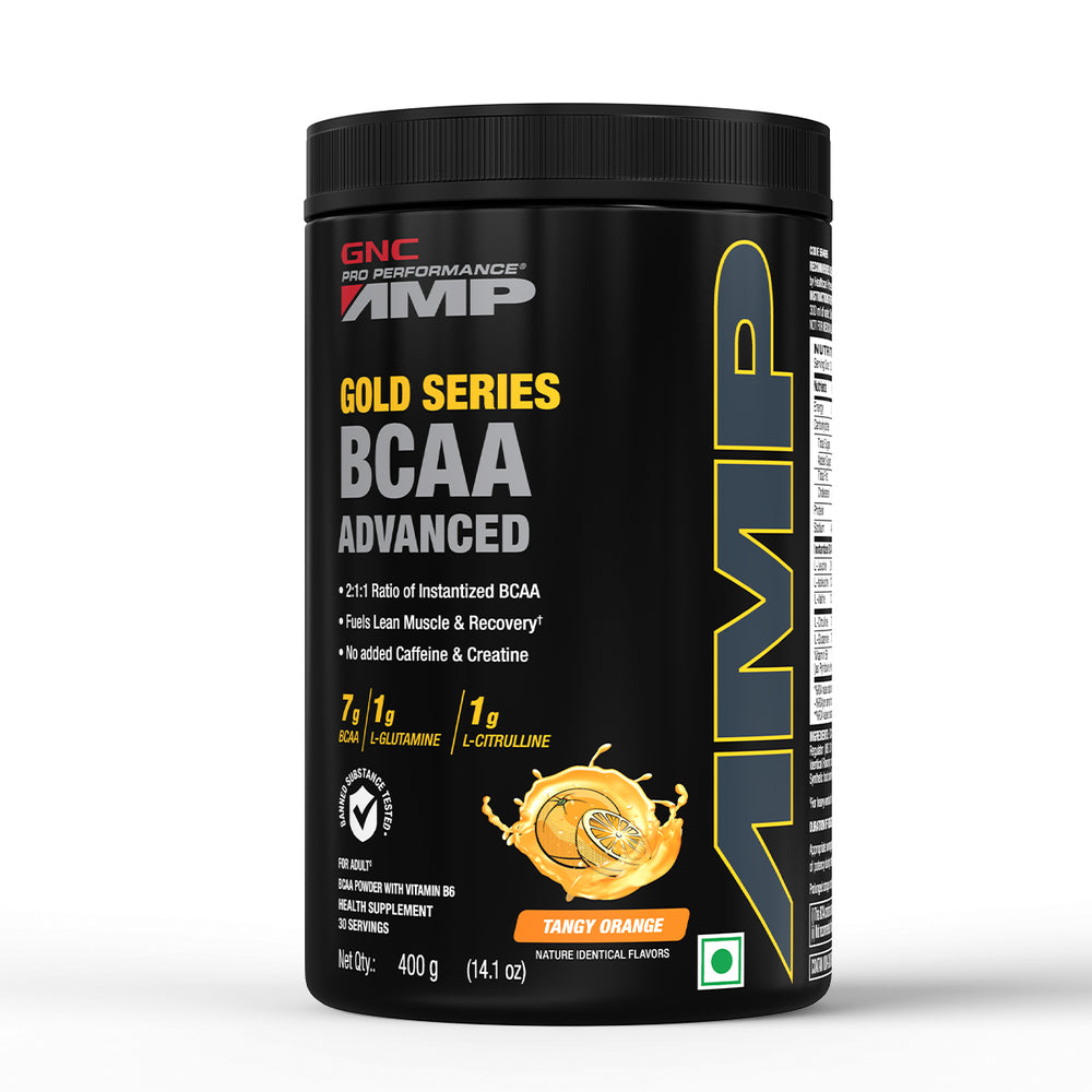Buy GNC AMP Gold Series BCAA Advanced with Vitamin B6 14.1 Oz, 400 gm