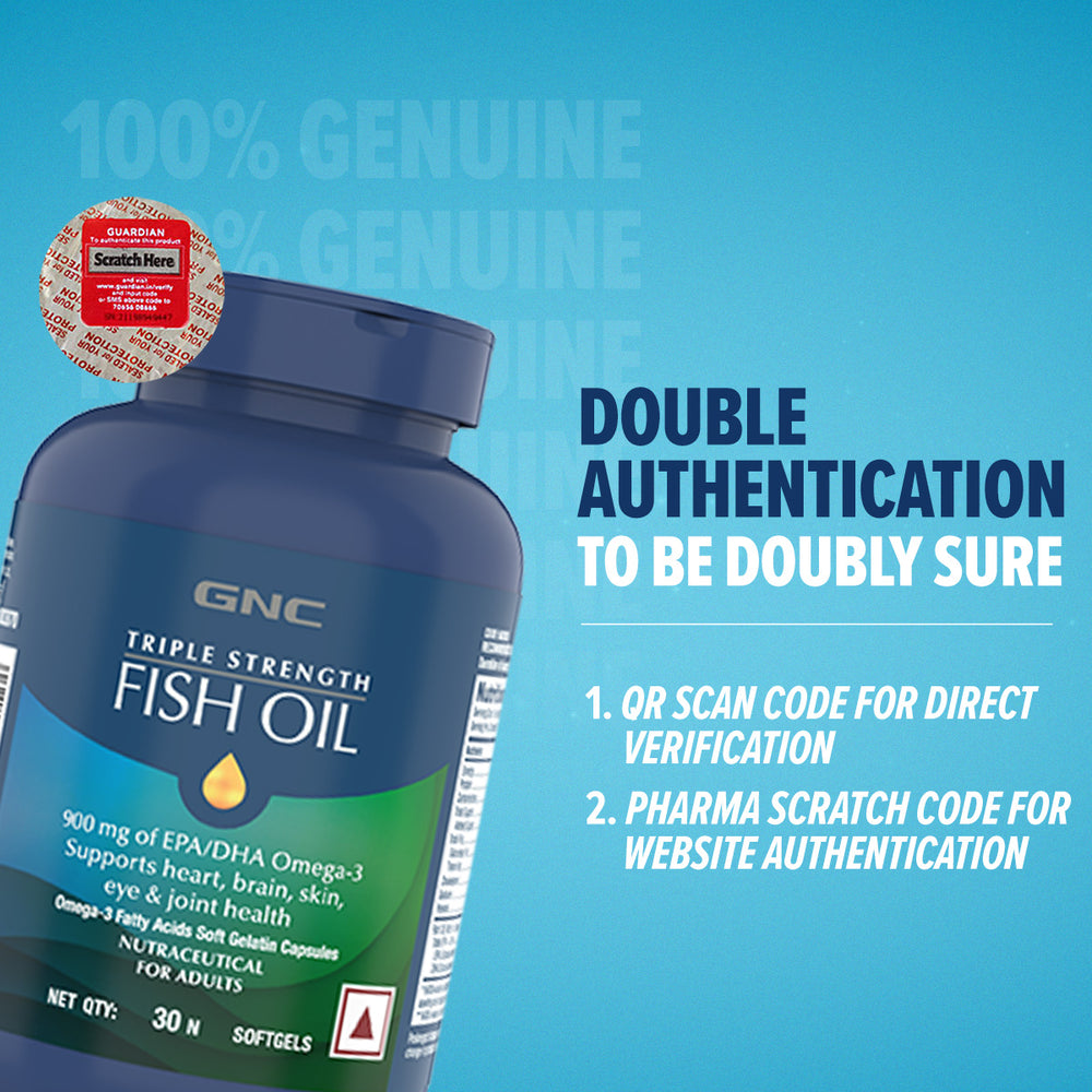 GNC Triple Strength Fish Oil Omega 3 Capsules For Healthy Cholesterol