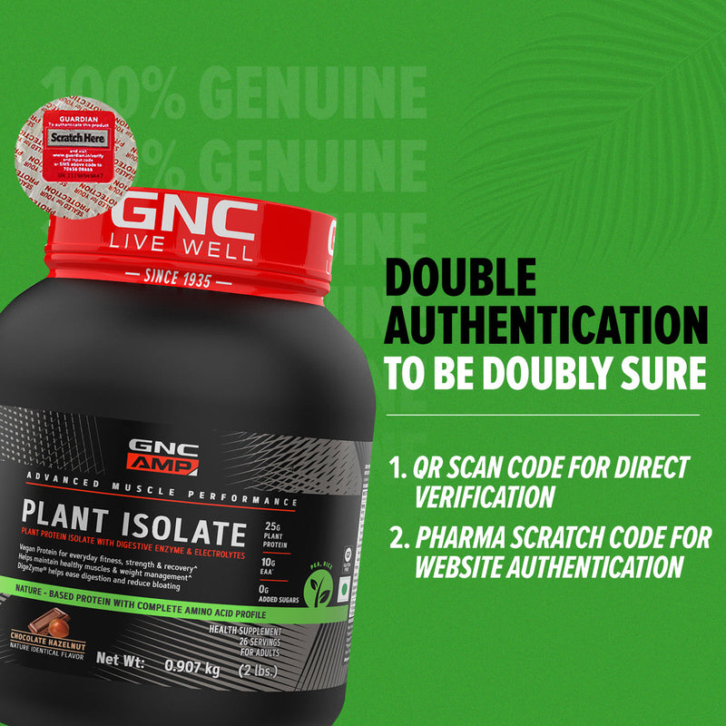 GNC AMP Plant Isolate GNC AMP Plant Isolate 2 lbs Chocolate Hazelnut GNC India