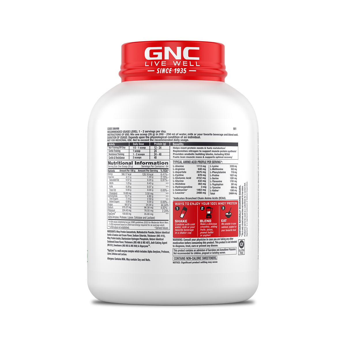 100% Whey Protein 5lbs Vanilla - Clearance | Expiry - 2026-04-30