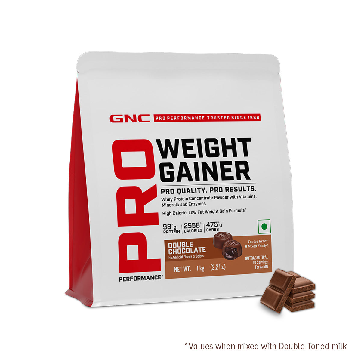  Pro Performance Weight Gainer 1kg gainer Double Chocolate