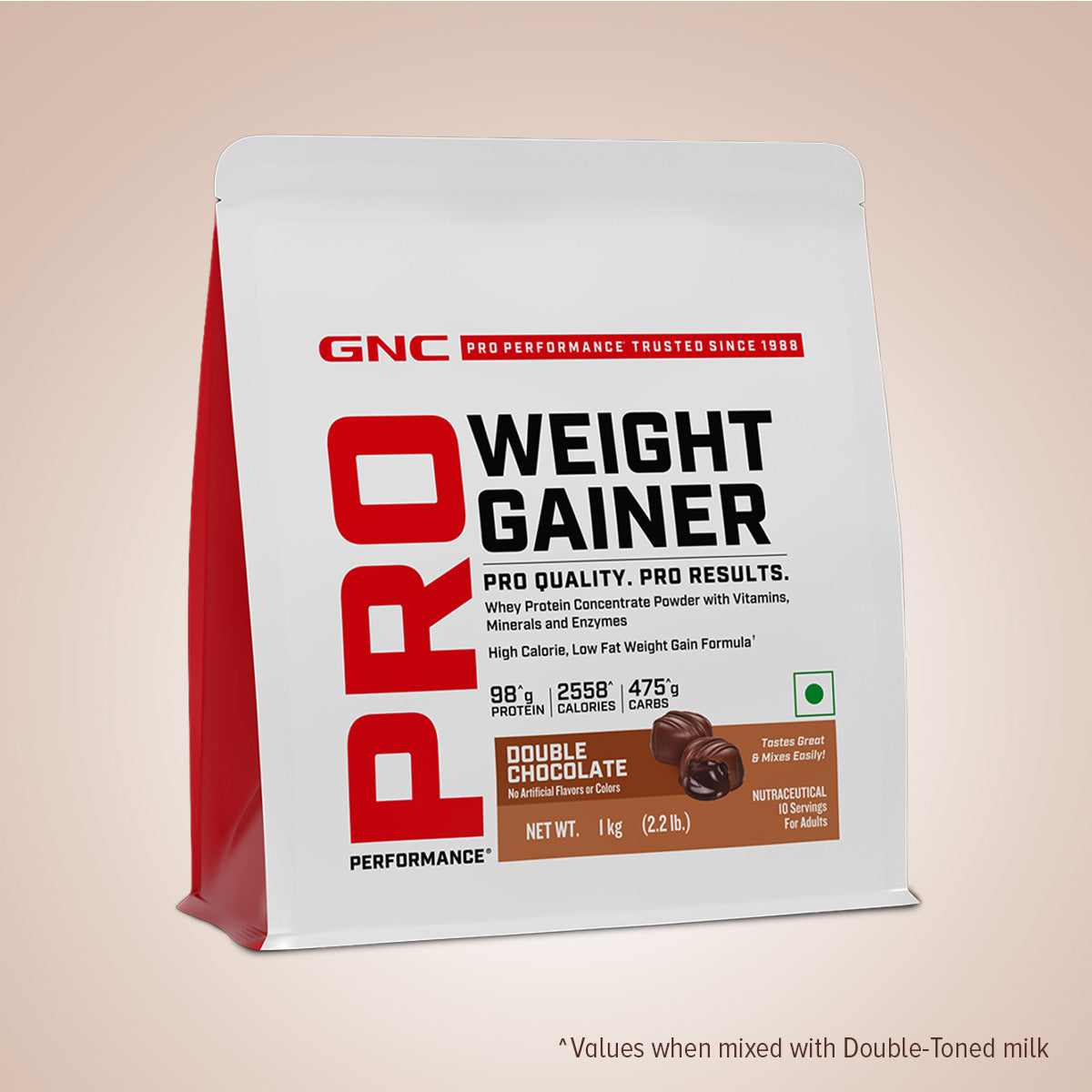 GNC Pro Performance Weight Gainer 1kg gainer Double Chocolate
