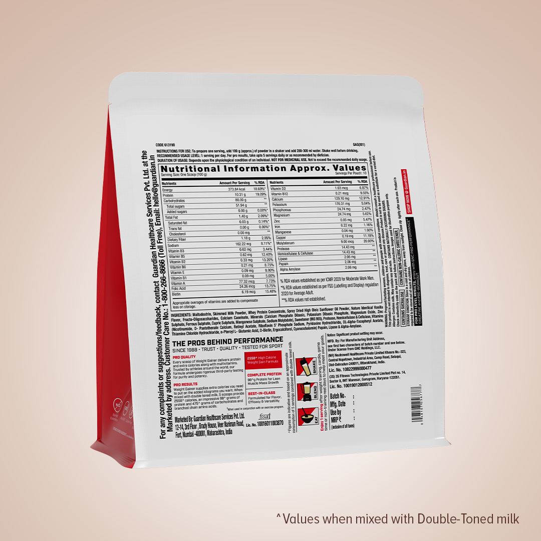 GNC Pro Performance Weight Gainer 1kg gainer vanilla