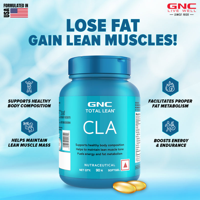 Buy GNC Total Lean CLA 2000mg 90 Softgel Capsules Online GNC® India