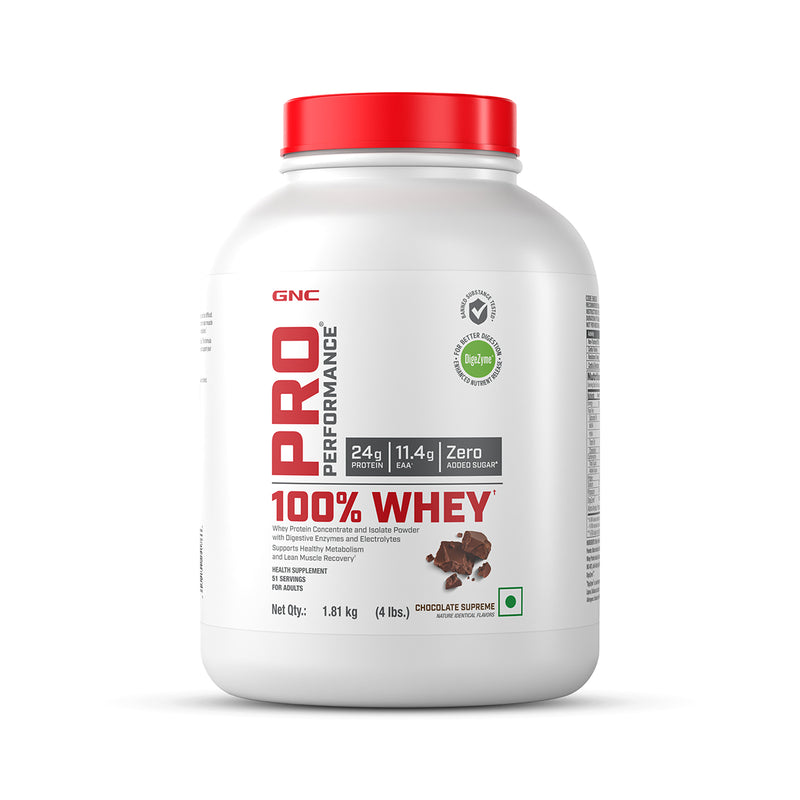 100% Whey Protein 4 Lbs - 1.81 Kgs Faster Recovery & Lean Muscle Gains | Informed Choice Certified