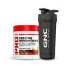 GNC Pro Performance Creatine Monohydrate 100g +GNC Embossed Steel Shaker with Bottom Opening - 750ml