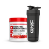 GNC Pro Performance Creatine Monohydrate 100g +GNC Embossed Steel Shaker with Bottom Opening - 750ml