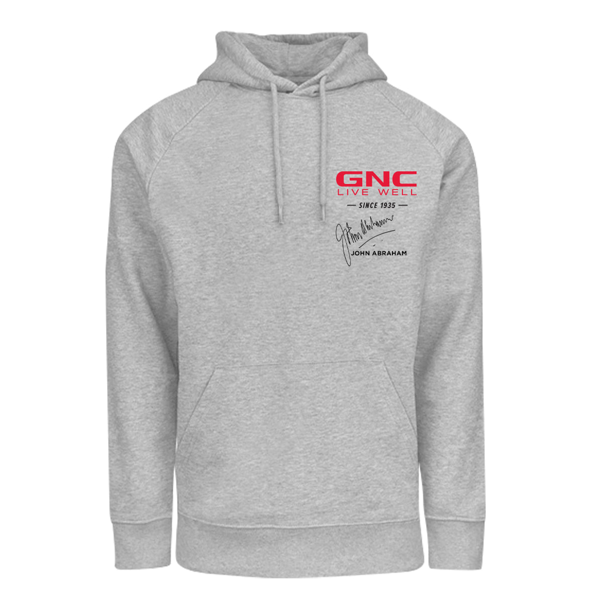 GNC Full Sleeves Grey Hoodie | Sports Wear | 100% Cotton | Signed By John Abraham
