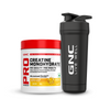 GNC Pro Performance Creatine Monohydrate 100g +GNC Embossed Steel Shaker with Bottom Opening - 750ml