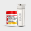 GNC Pro Performance Creatine Monohydrate 100g +GNC Embossed Steel Shaker with Bottom Opening - 750ml