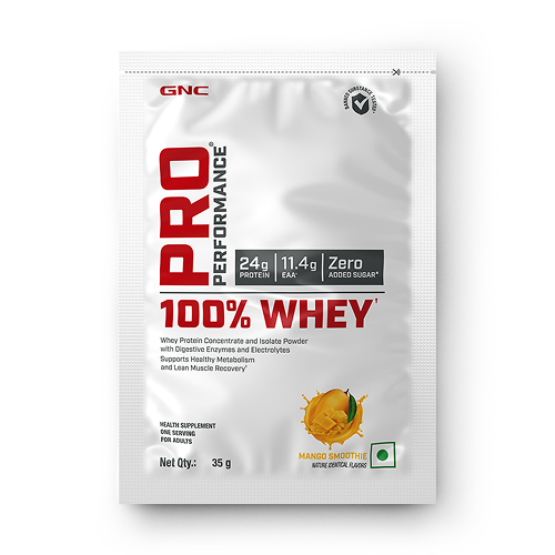 100% Whey Protein Sachets 35gm Mango Smoothie - Mango Smoothie