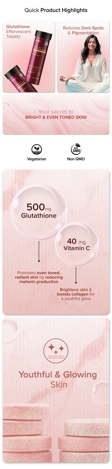 GNC Radiance Glutathione Effervescent Tablets