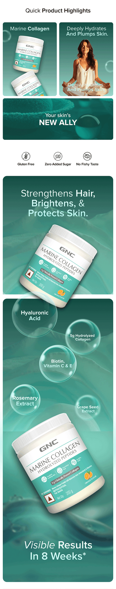 GNC Marine Collagen Hydrolyzed Peptides