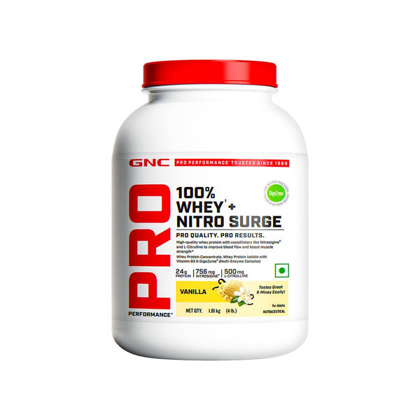 GNC 100% Whey + Nitro Surge