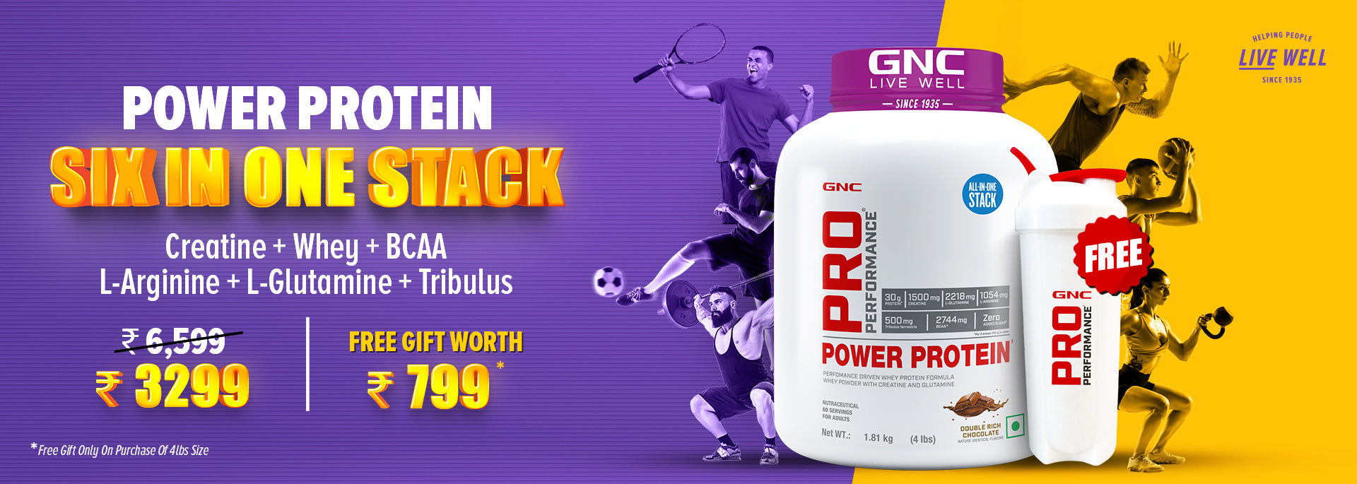 GNC Pro Performance Power Protein - 6-in-1 Stack for Increased Strength, Recovery & Muscle Mass