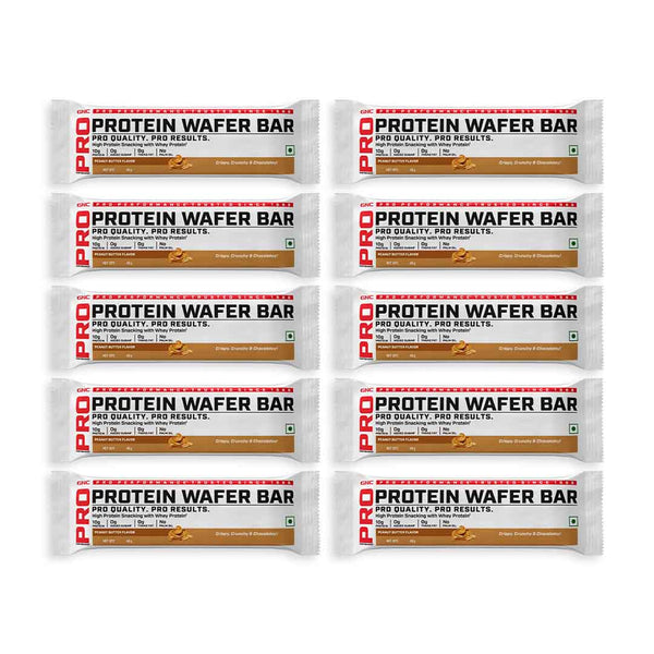 GNC Protein Wafer Bar x 10 Peanut Flavour