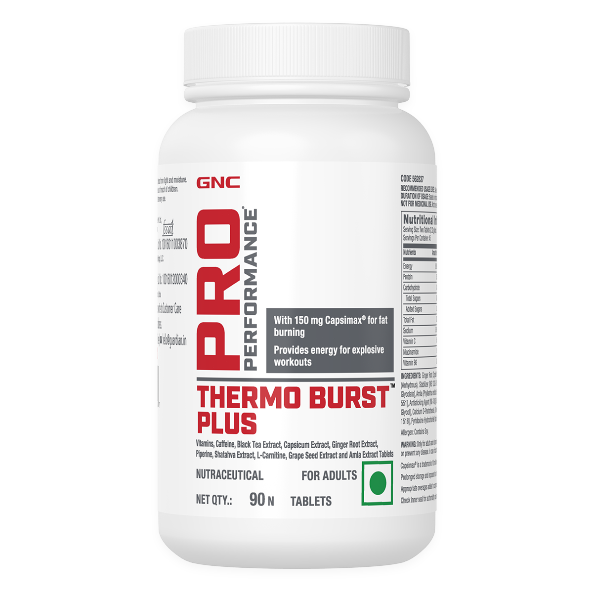GNC Pro Performance Thermo Burst Plus | Advanced Thermogenic Fat Burner For Super-Explosive Workouts